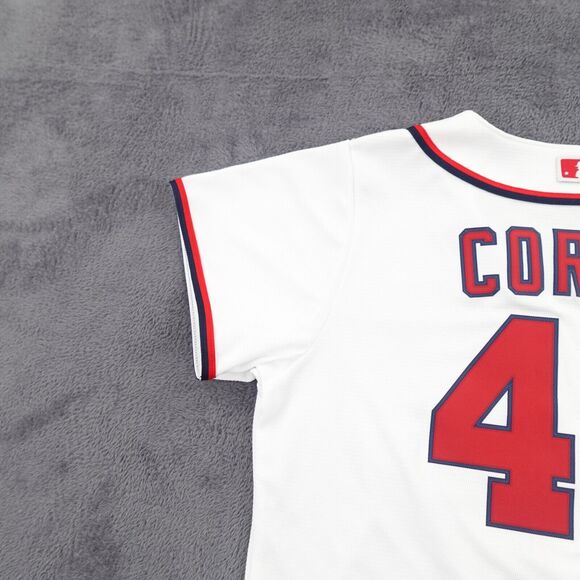 Washington Nationals Jersey Womens Large White Patrick Corbin 46 Mlb Baseball - Picture 15 of 16